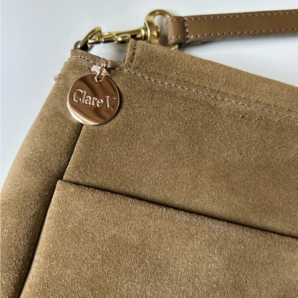 Clare V Louis Oat Suede Turnlock Crossbody - Picture 9 of 12